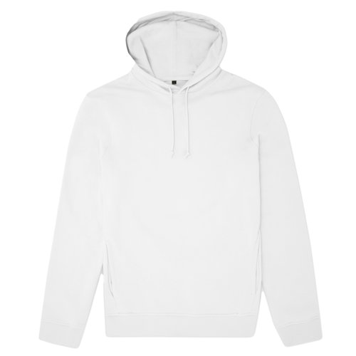 Witte hoodie van katoenmix met capuchon en trekkoord.
