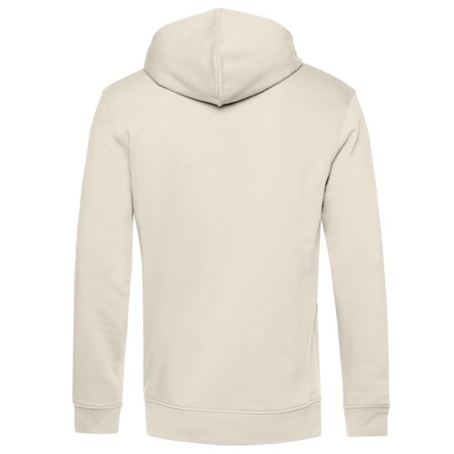 Beige hoodie van katoenmix met capuchon en kangoeroezak.