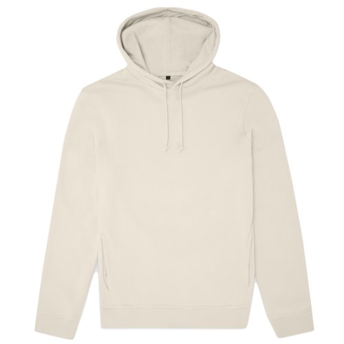 Beige katoenmix hoodie voor heren met capuchon.