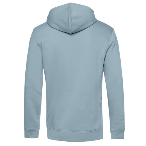 Lichtblauwe hoodie van katoenmix met capuchon.