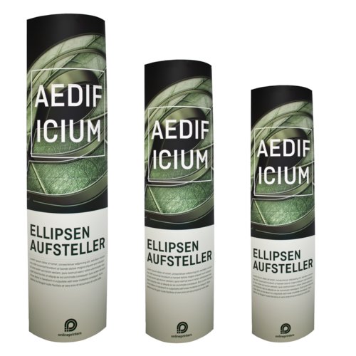 Elliptische displaystandaard van karton.