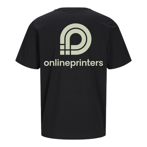 Zwart biologisch katoenen T-shirt, unisex pasvorm.
