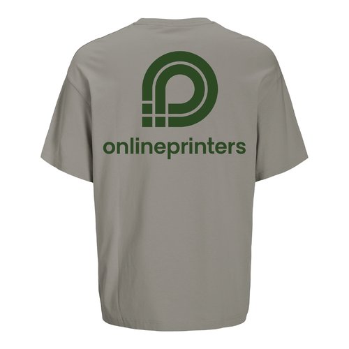 Grijs biologisch katoenen oversized T-shirt, unisex.