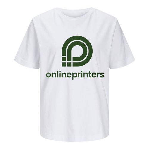 Wit biologisch katoenen T-shirt met korte mouwen en rechte snit.