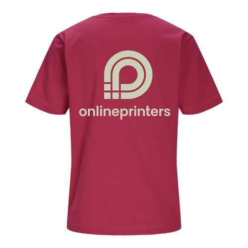Fuchsia biologisch katoenen T-shirt voor dames.