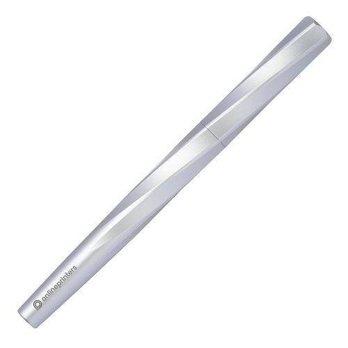 Messingkleurige rollerball pen met dop.