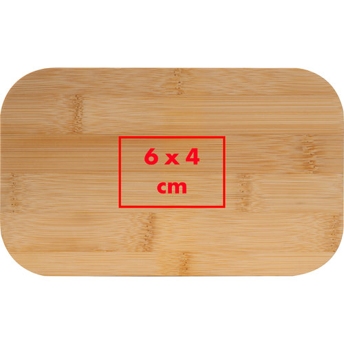Lichte bamboe lunchbox met deksel.