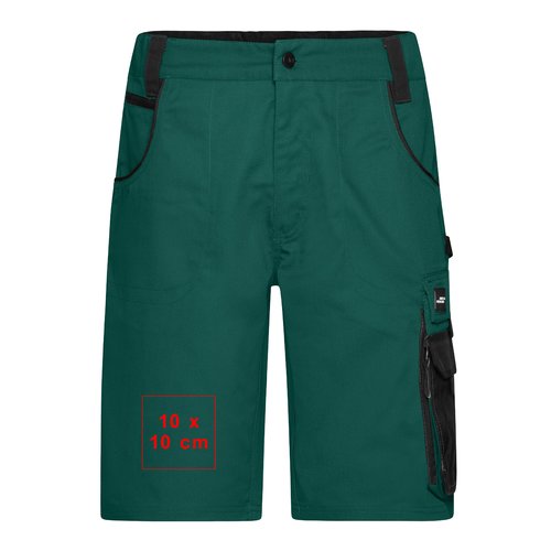 Groene stoffen unisex shorts met zakken.