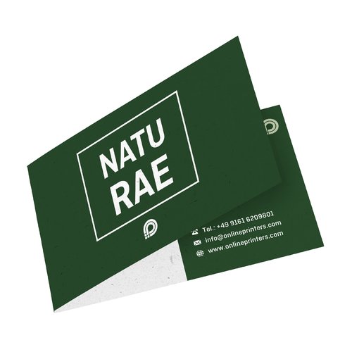 Papieren opvouwbare visitekaartjes.