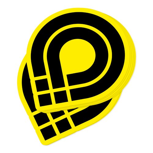 Papieren sticker met een aangepaste vorm.