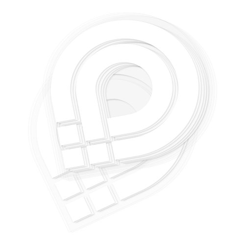 Papieren sticker met contourgesneden vorm.