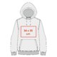 Grijze stoffen hoodie (unisex) met capuchon en kangoeroezak.
