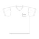 Wit katoenen T-shirt met V-hals en korte mouwen.