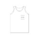 Wit katoenen tanktop met sportieve snit.