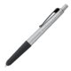 Grijze metalen balpen met touchfunctie en clip.