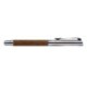 Draaibare balpen van hout en metaal met clip.