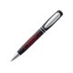 Zwarte plastic balpen met metalen elementen en clip.