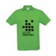 Groen katoenen poloshirt met korte mouwen en knoopsluiting.