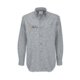 Lichtgrijs katoen-polyester heren overhemd met knoopsluiting.