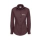Bordeaux katoenen blouse met lange mouwen.