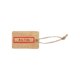 Licht bamboe label met koord.
