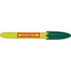 Gele mais balpen met clip en drukknop.