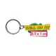 Metalen sleutelhanger met sleutelring.