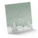 Groene papieren vouw adventskalender.