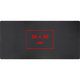Zwarte gaming pad met antislip onderkant.