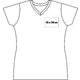 Wit katoenen T-shirt met V-hals voor dames.