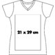 Katoenen T-shirt met V-hals voor dames.