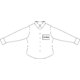 Oxford damesblouse met lange mouwen en knoopsluiting.