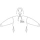 Stoffen hoodie voor heren met capuchon en trekkoord.