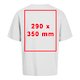 Wit katoenen oversized T-shirt, unisex.