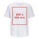 Wit katoenen T-shirt voor dames met korte mouwen.