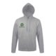 Grijs gem�leerde hoodie van katoenmix met capuchon en kangoeroezak.
