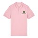 Roze biologisch katoenen poloshirt voor heren.