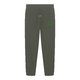 Khaki katoenen joggingbroek met elastische tailleband en trekkoord.
