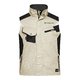 Beige/zwart werkvest van polyester-katoenmix met meerdere zakken.