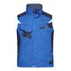 Blauw polyester-katoen mix werkvest met meerdere zakken.