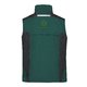 Donkergroen werkvest van polyester-katoenmix, unisex.