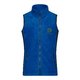 Blauw polyester fleece vest voor dames met volledige rits en zakken.