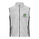 Wit/grijs polyester fleece vest met rits en zakken aan de zijkant voor dames.