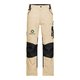 Beige/zwarte werkbroek van polyester-katoenmix met zakken.