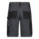 Donkergrijs/zwarte polyester-katoenen shorts met meerdere zakken.