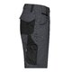 Donkergrijs/zwarte polyester-katoenen korte broek met meerdere zakken.