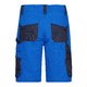 Blauwe werkshort van polyester-katoenmix met meerdere zakken.