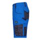 Blauwe werkshort van polyester-katoenmix met meerdere zakken.