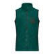 Groen fleece vest met volledige rits en zakken.