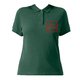 Groen dames poloshirt van katoen met korte knoopsluiting.